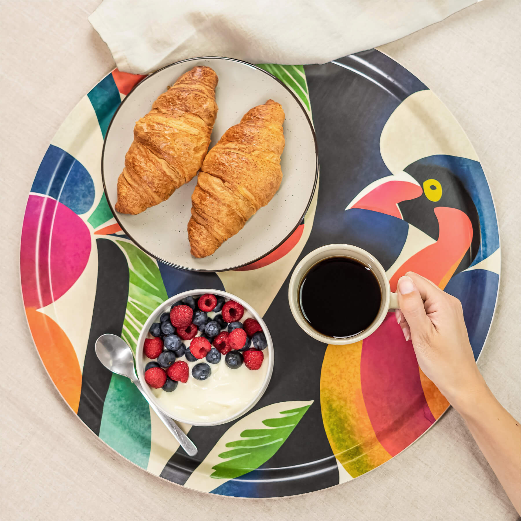 Runder HappyTray Ø 46 cm Frank the Bird EU