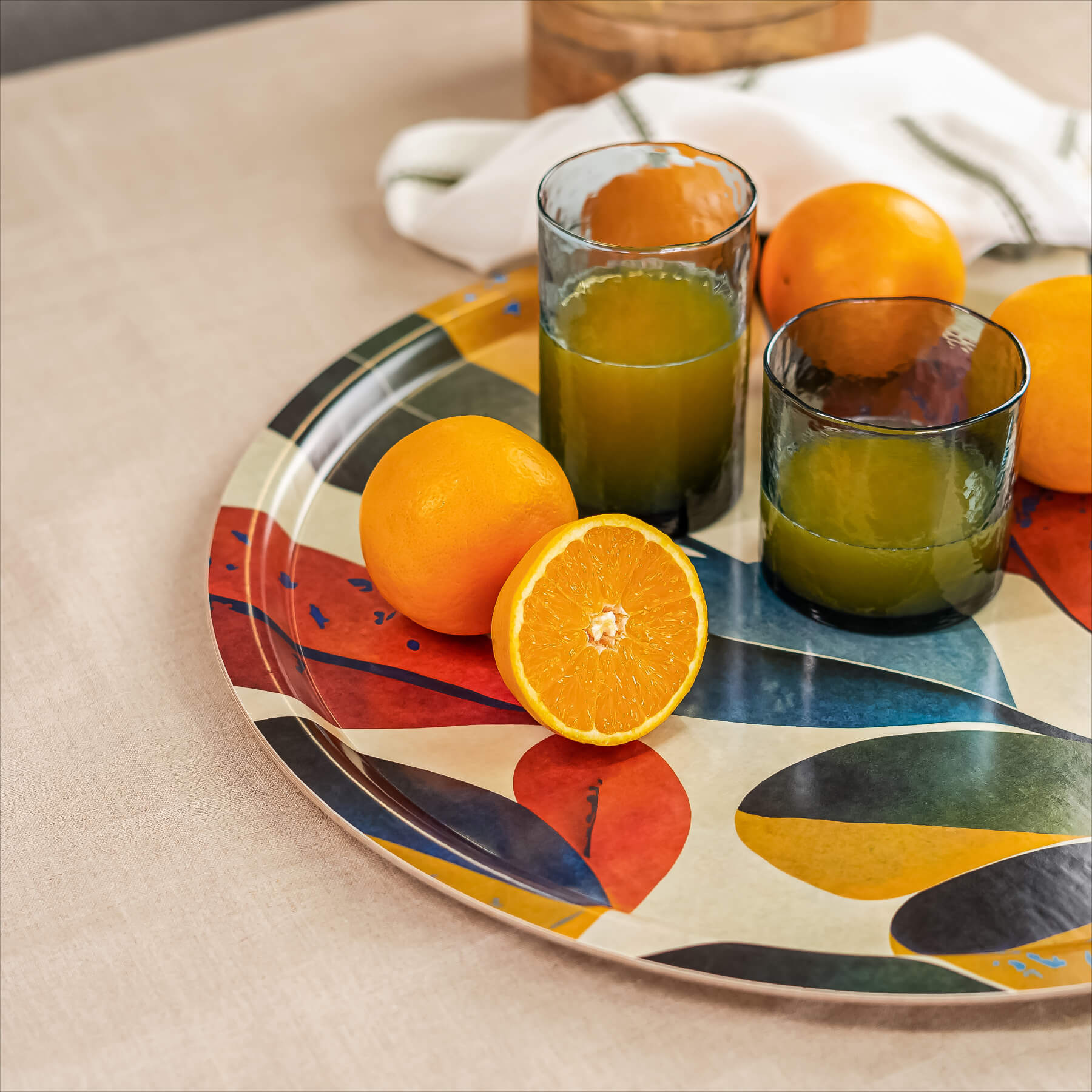 Round HappyTray Ø 46 cm Leaves EU