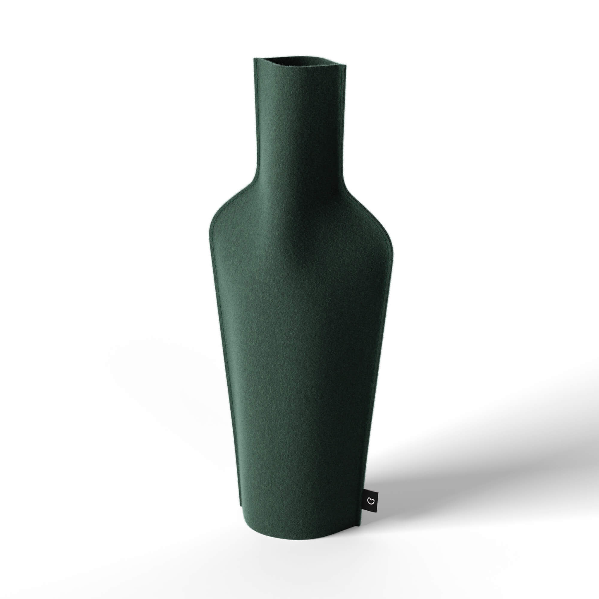 Re-Vase - Vase made of fabric for 75cl bottles, 100% wool, color Amber