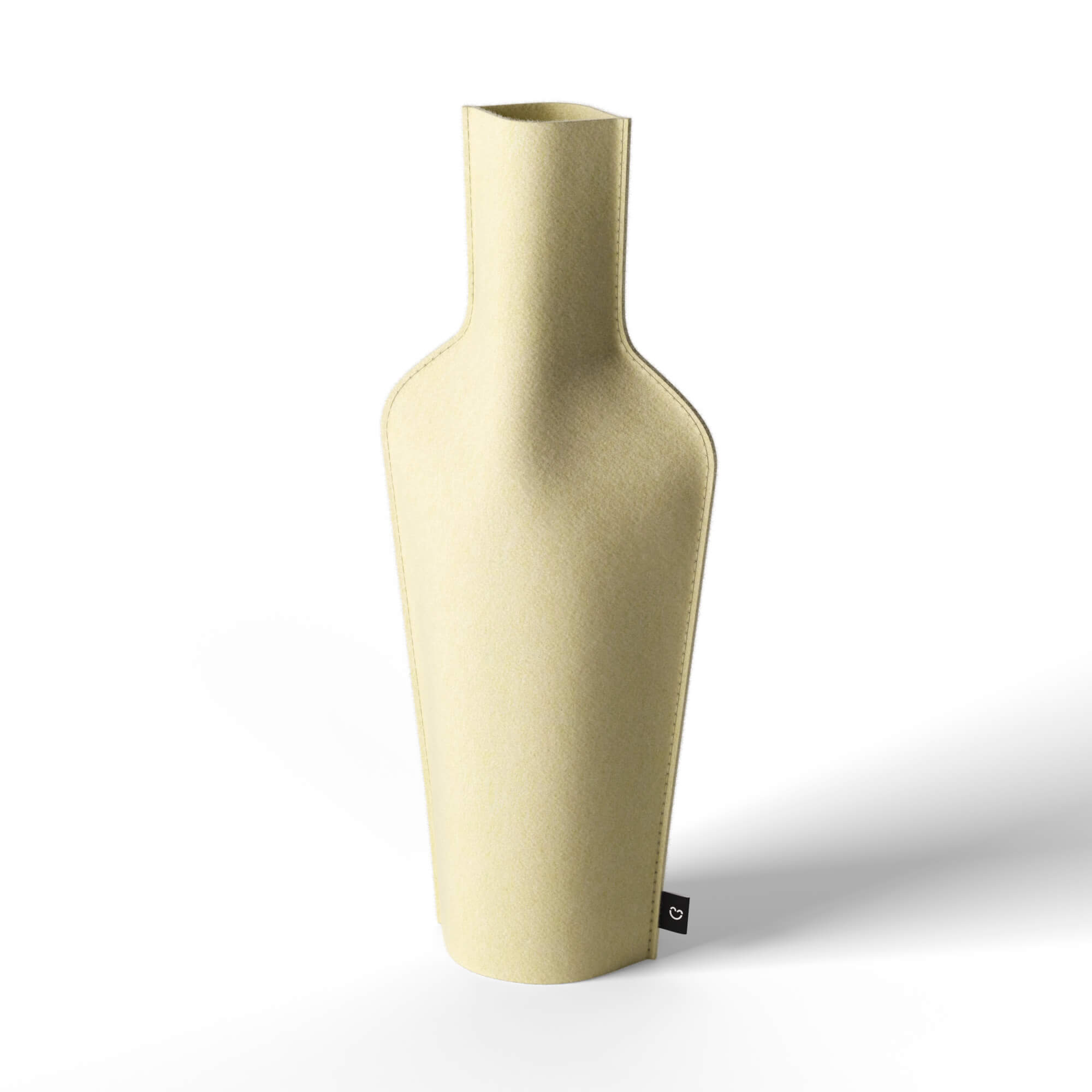 Re-Vase - Vase aus Stoff für 75cl Flaschen, 100% Wolle, Farbe Pearl