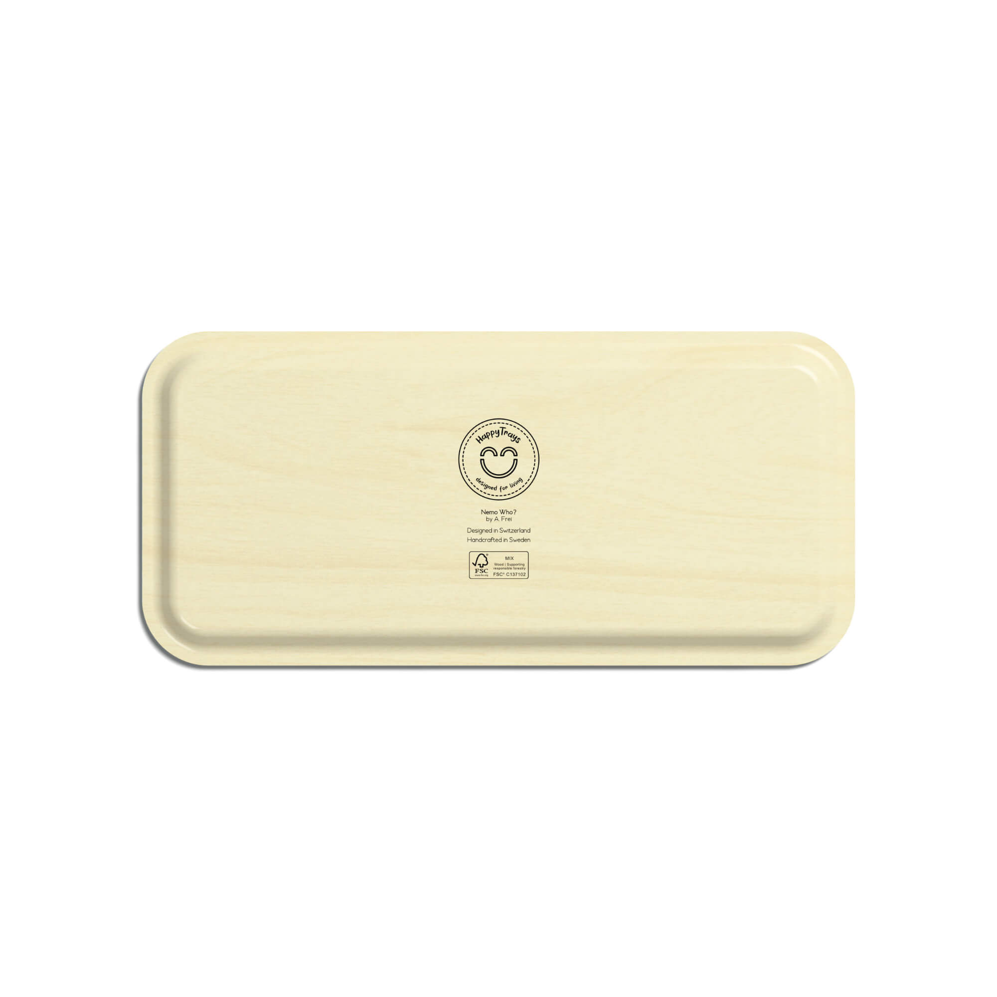 Rechteckiges Tablett aus Holz 32 x 15 cm 'Nemo Who?'