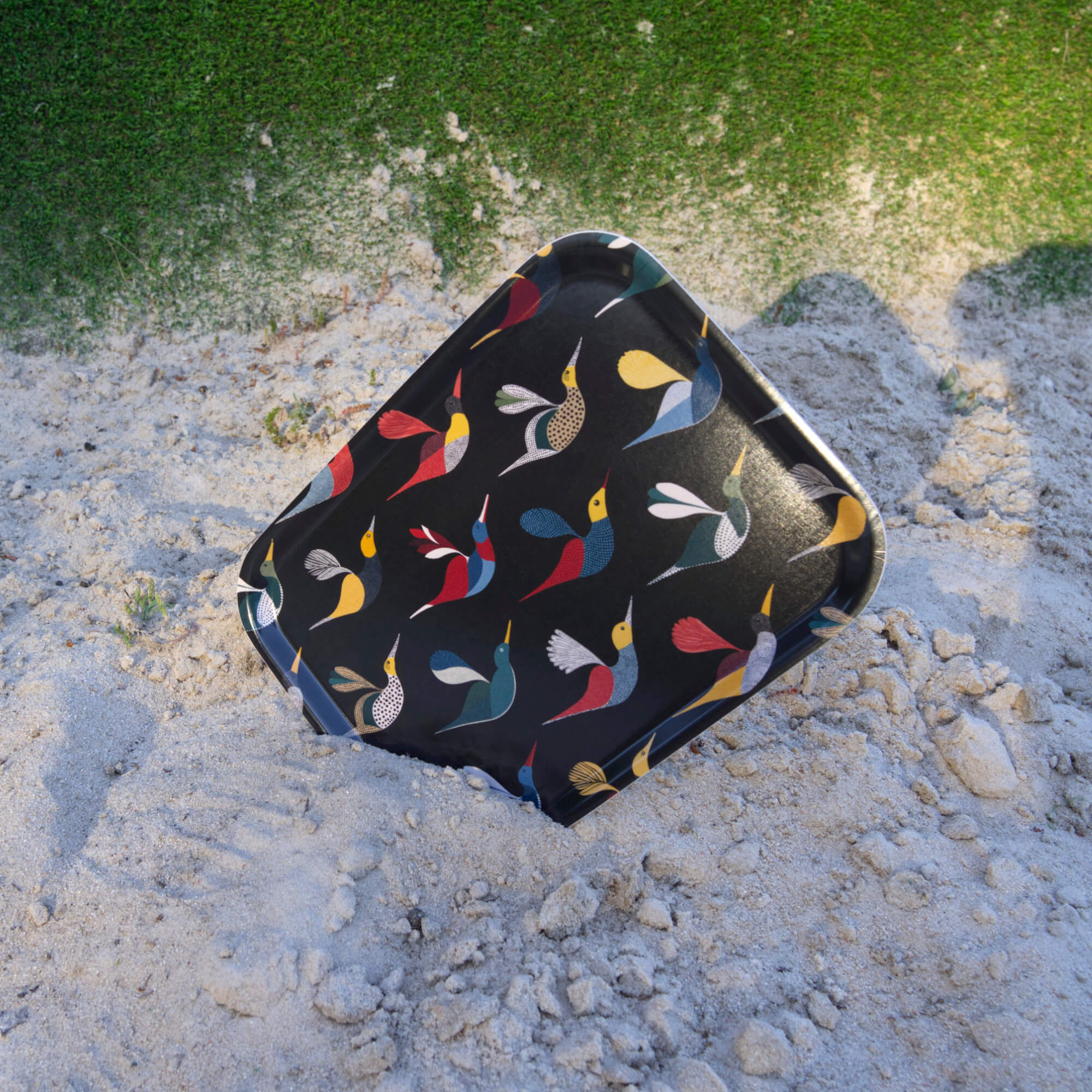 Rechteckiges Design-Tablett 27 x 20 cm - Ally and Friends - nordische Birke