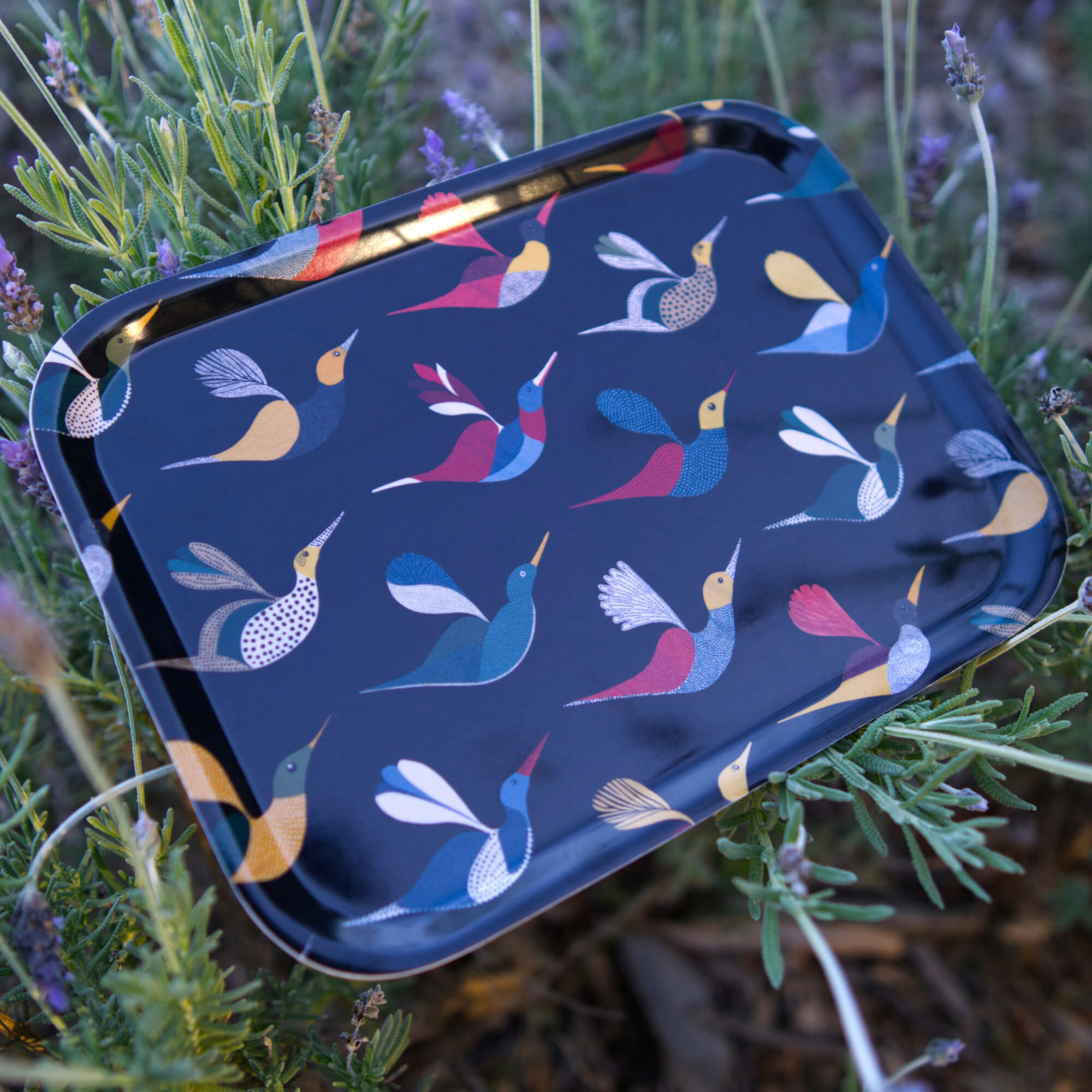 Rechteckiges Design-Tablett 27 x 20 cm - Ally and Friends - nordische Birke