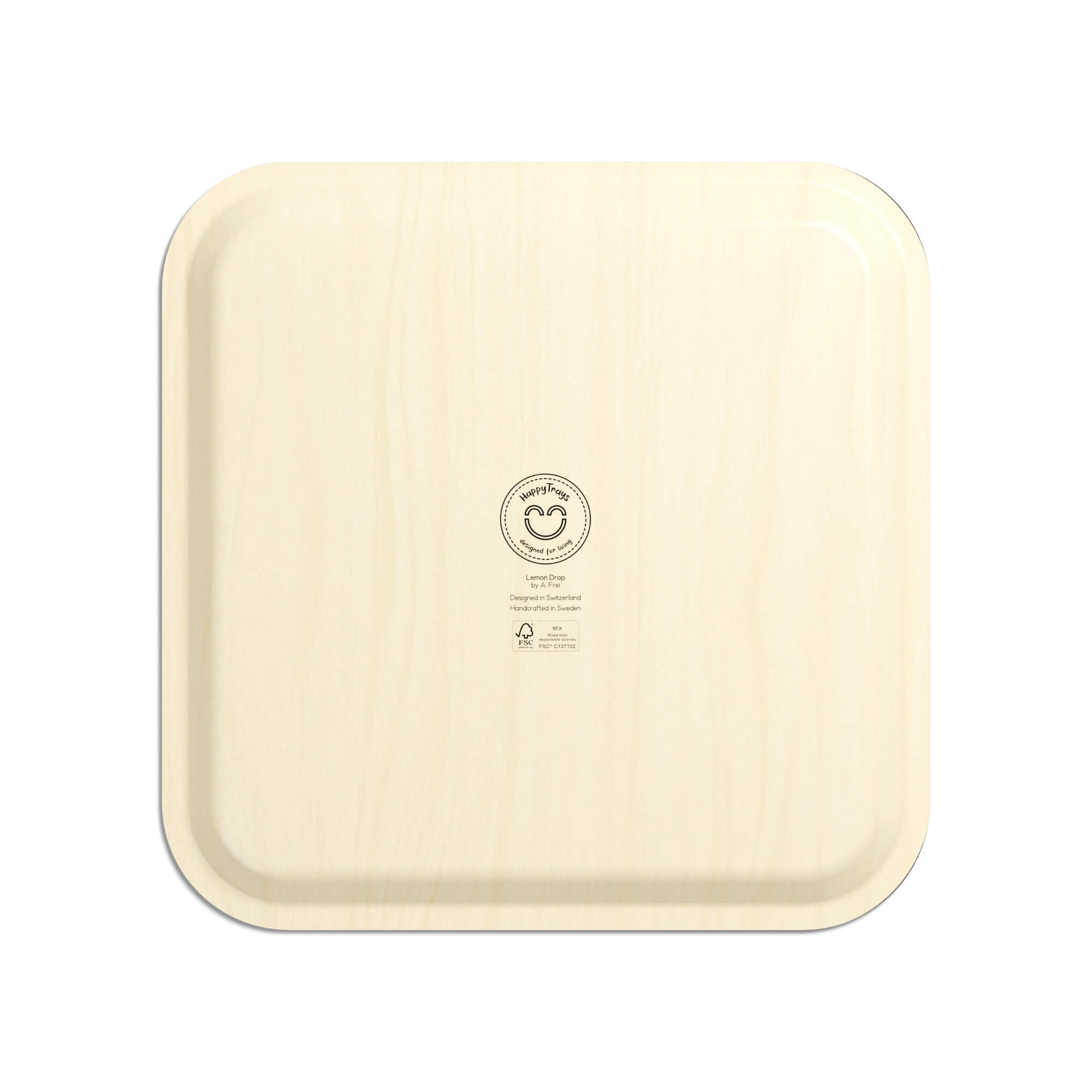Rechteckiger HappyTray 32 x 32 cm Lemon Drop