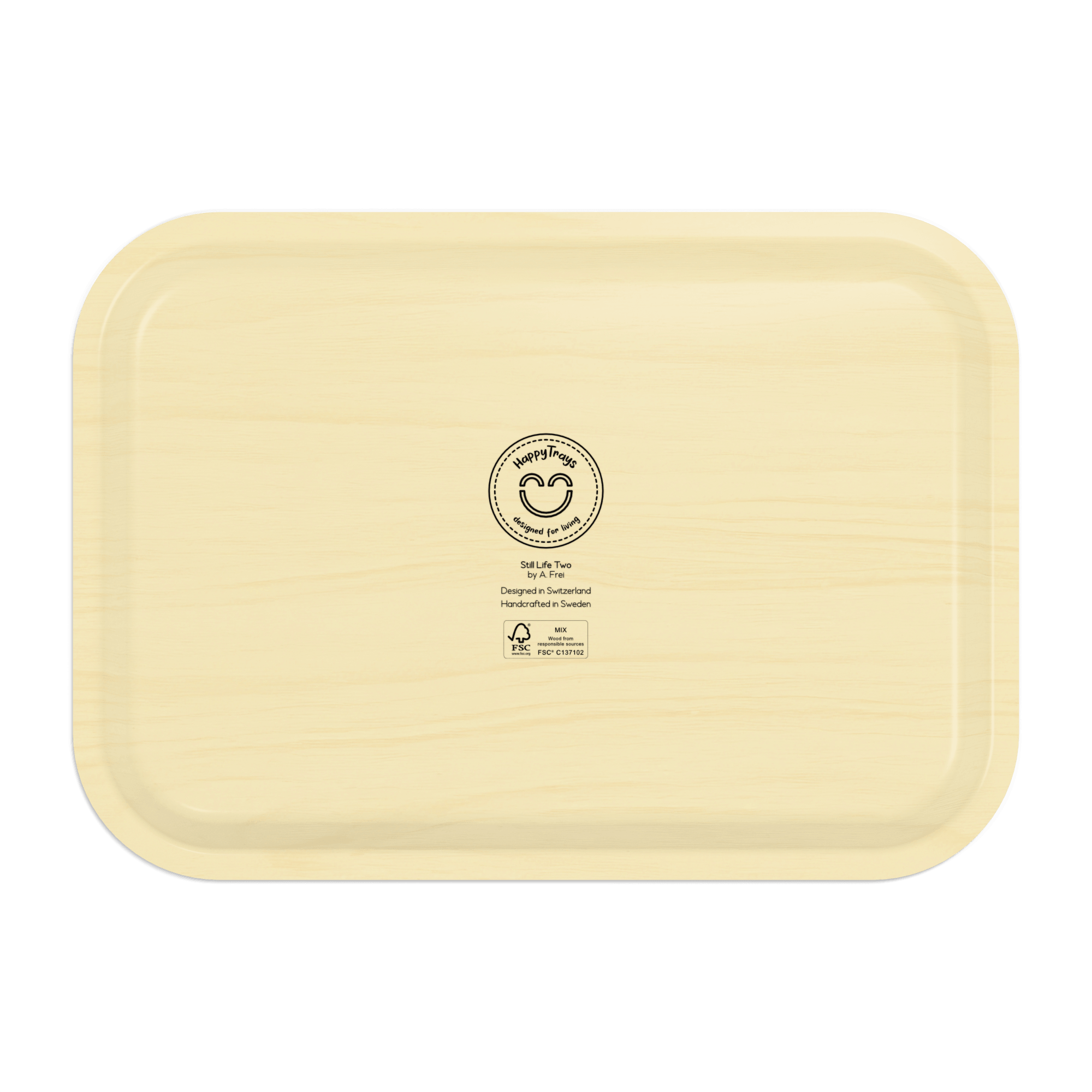 Rechteckiges Design-Tablett 34 x 24 cm - Still Life Two - nordische Birke
