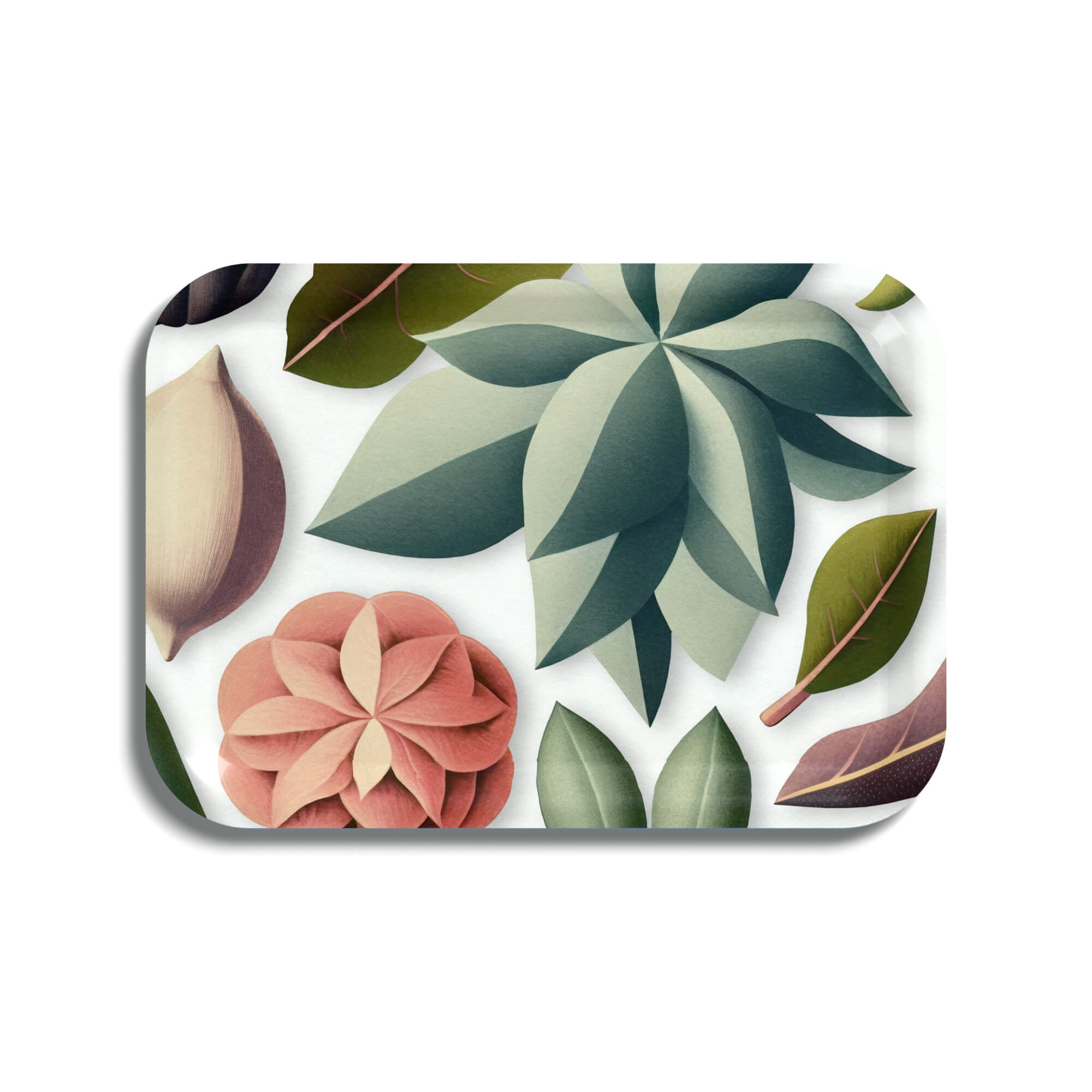 Rechteckiges Tablett aus Holz 34 x 24 cm 'Still Life Two'