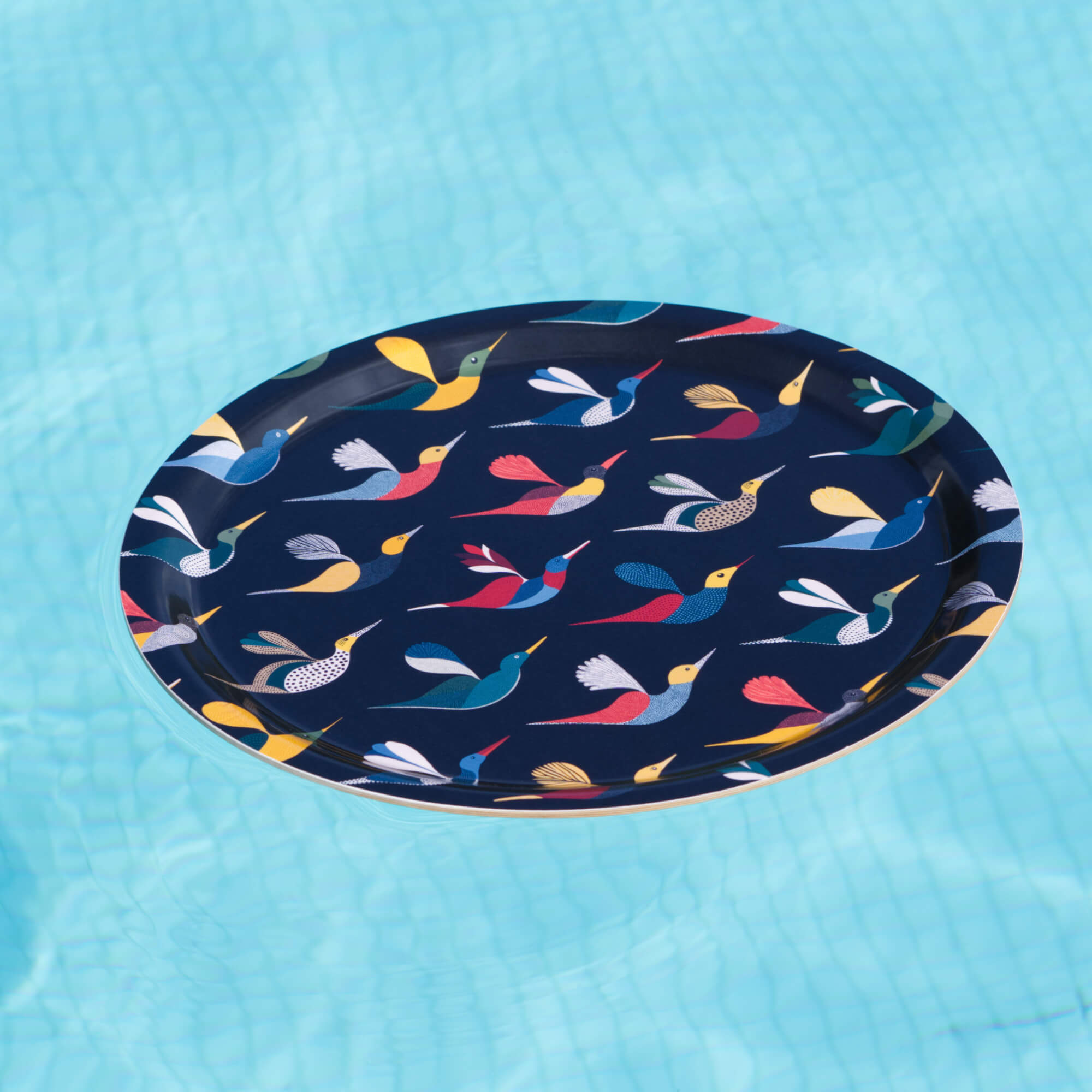 Rundes Design-Tablett Ø 39 cm - Ally and Friends - nordische Birke