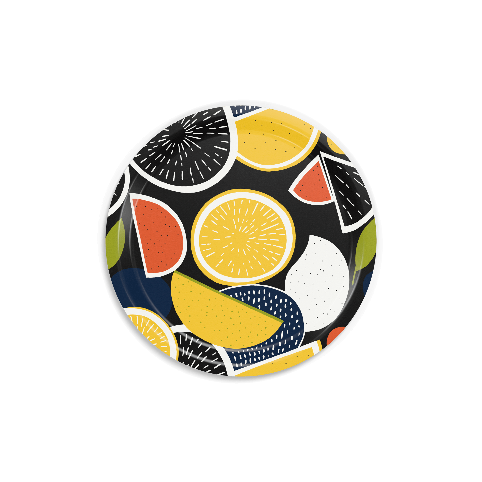 Round Design Tray 39 cm - Juice of the Day - Nordic Birch