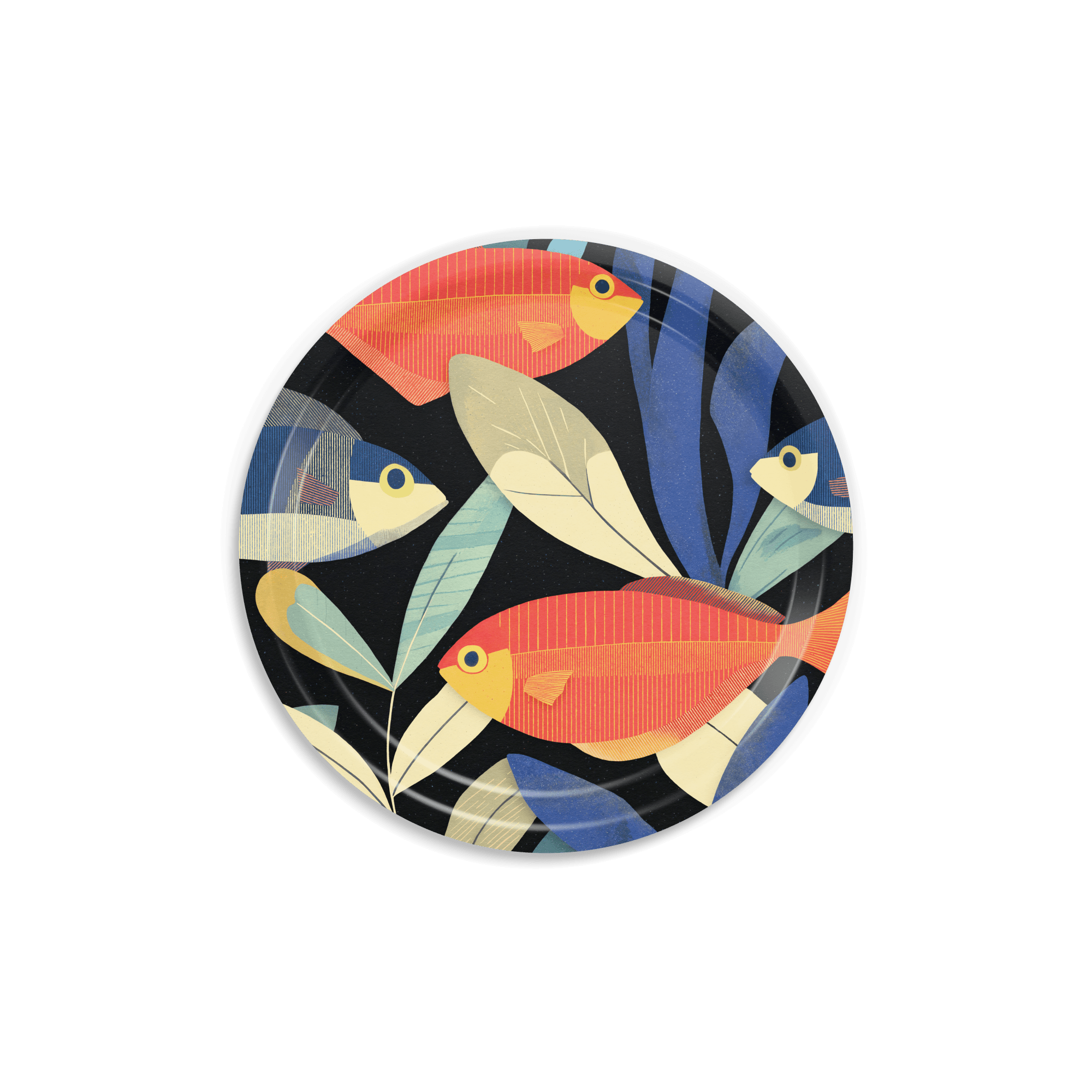 Rundes Design-Tablett 39 cm - Nemo Who? - nordische Birke