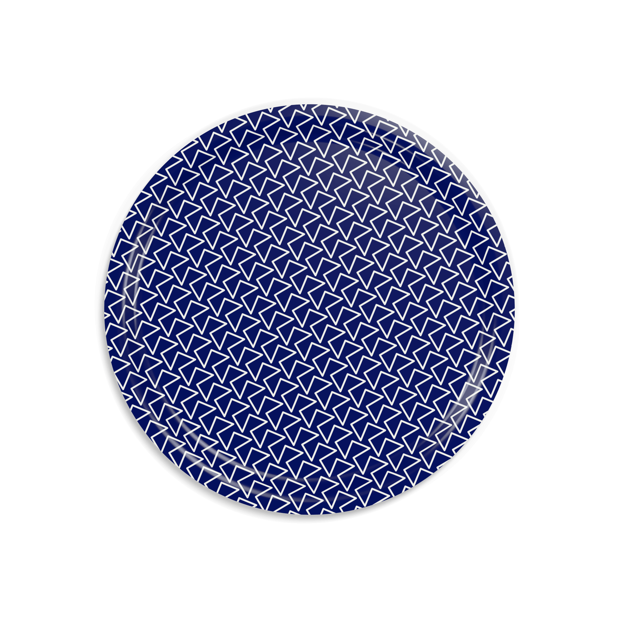 Round Design Tray Ø 46 cm - Aveiro Blue - Nordic Birch
