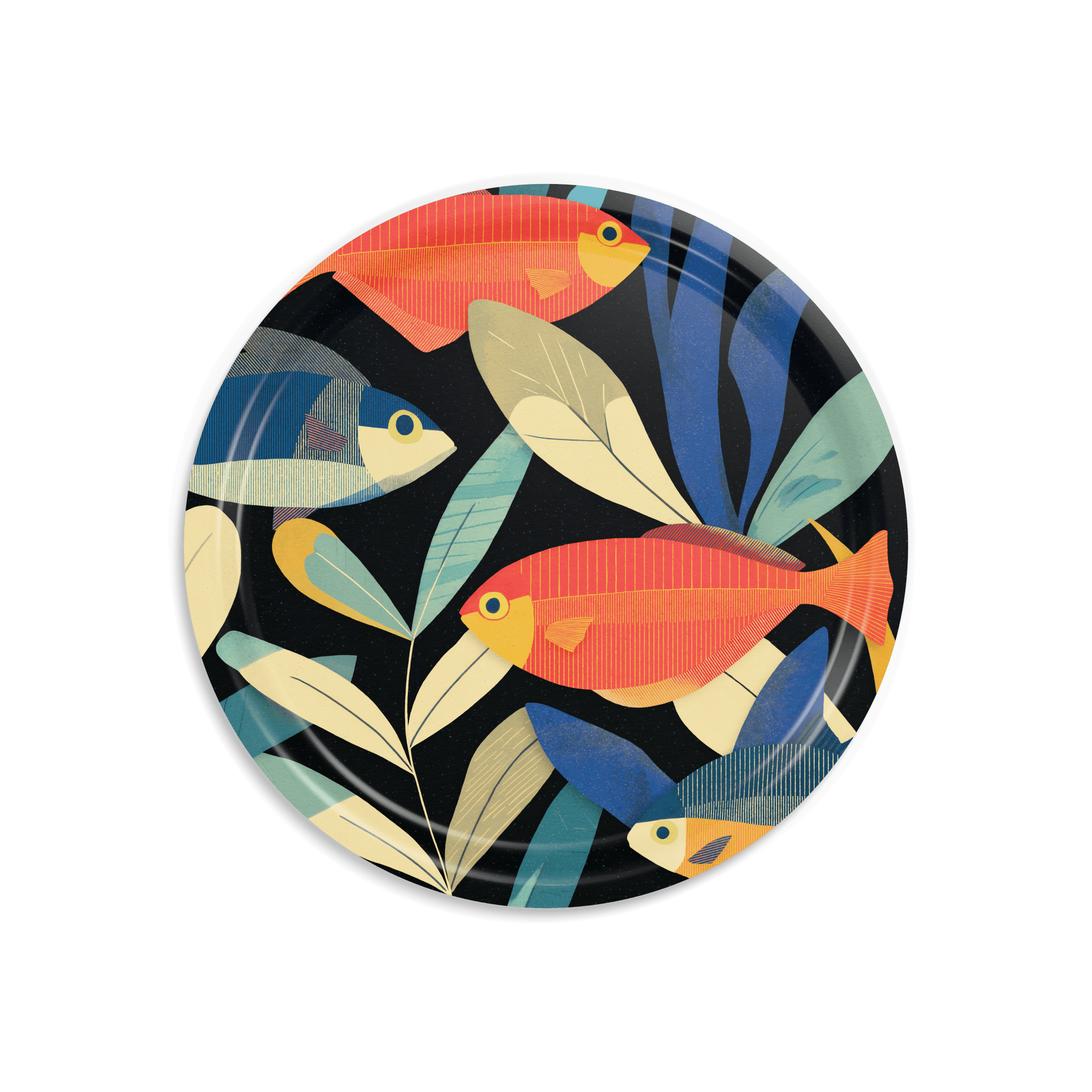 Rundes Design-Tablett 46 cm - Nemo Who? - nordische Birke