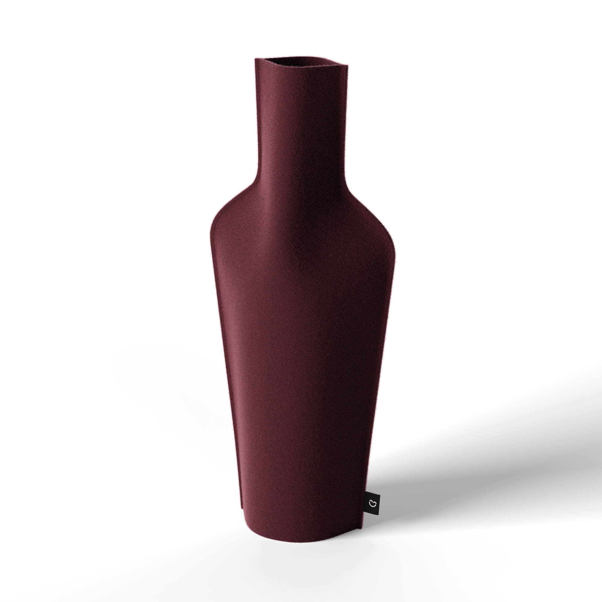 Re-Vase - Vase made of fabric for 75cl bottles, 100% wool, color Amber