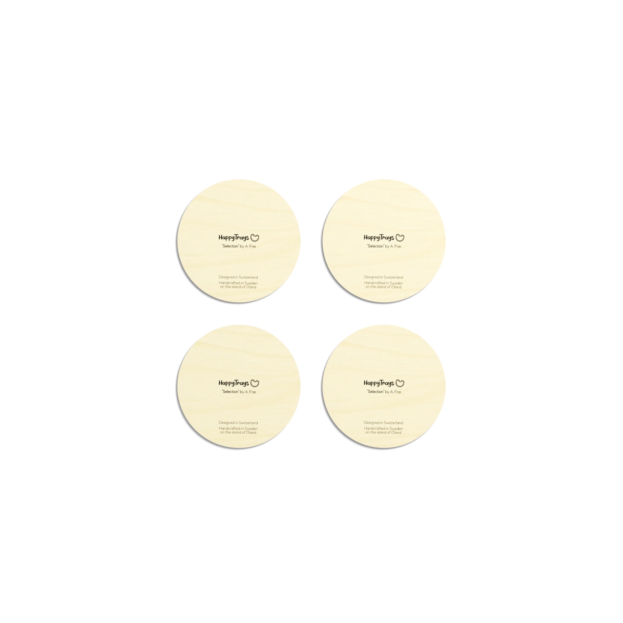 HappyTrays Untersetzer Ø 9 cm Selection - 4er Set