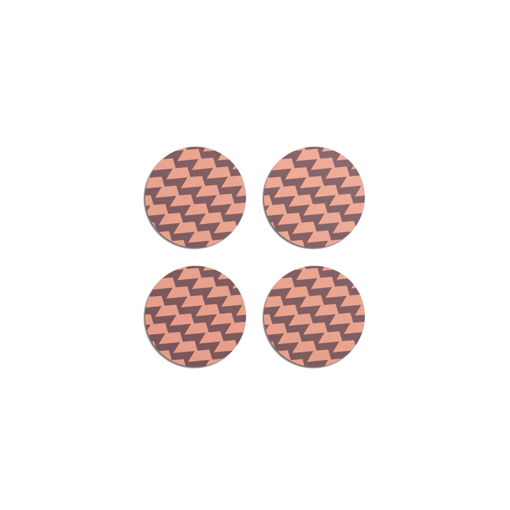 HappyTrays wooden coasters Ø 9 cm double-sided - set of 4