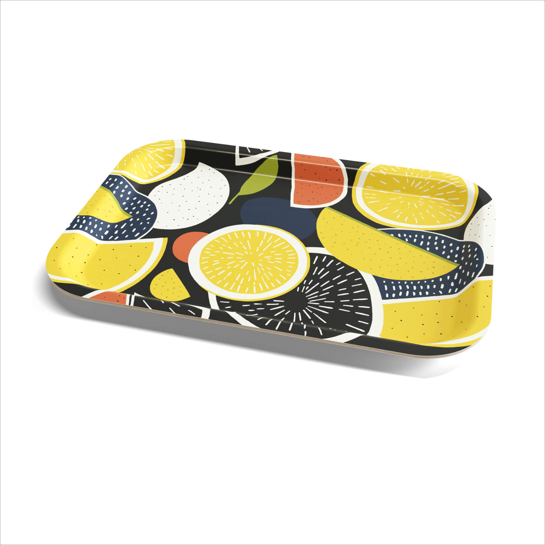 Wooden rectangular tray 34 x 24 cm 'Juice of the Day'