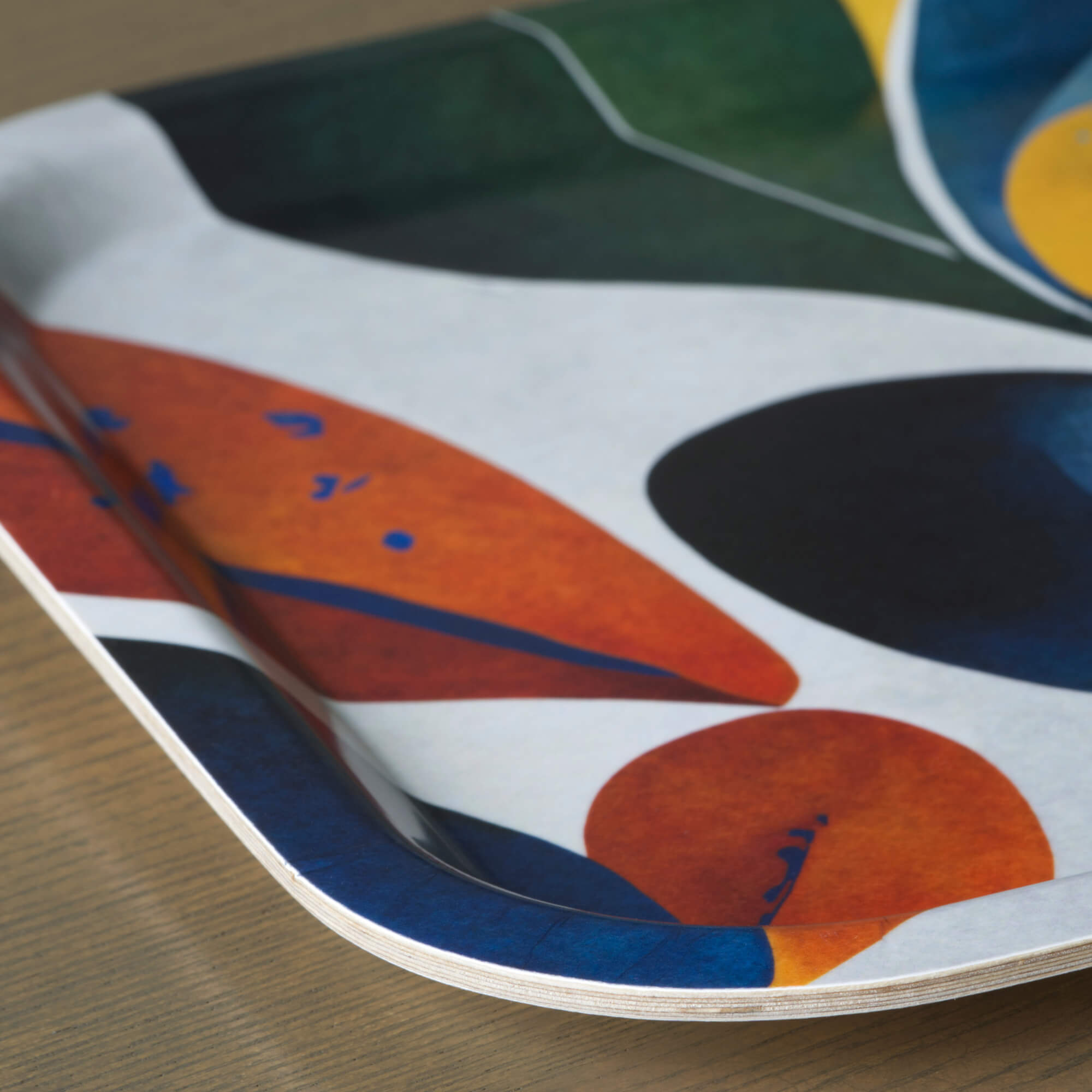 Wooden rectangular tray 34 x 24 cm 'Leaves'