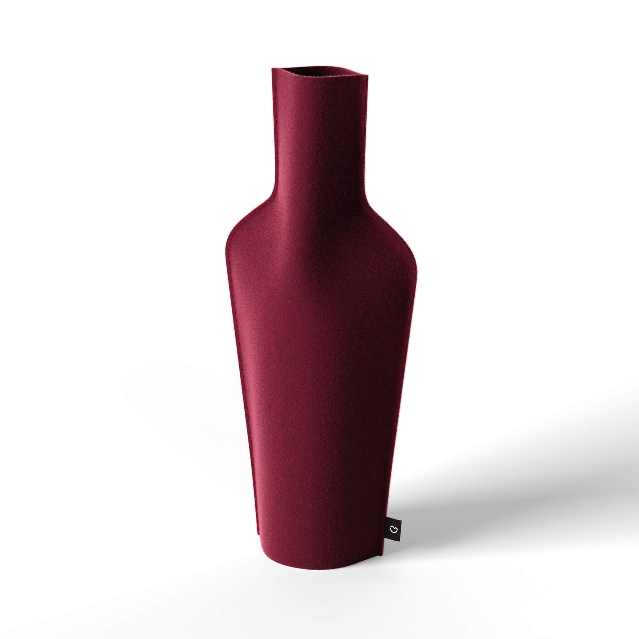 Re-Vase - Vase aus Stoff für 75cl Flaschen, 100% Wolle, Farbe Magenta