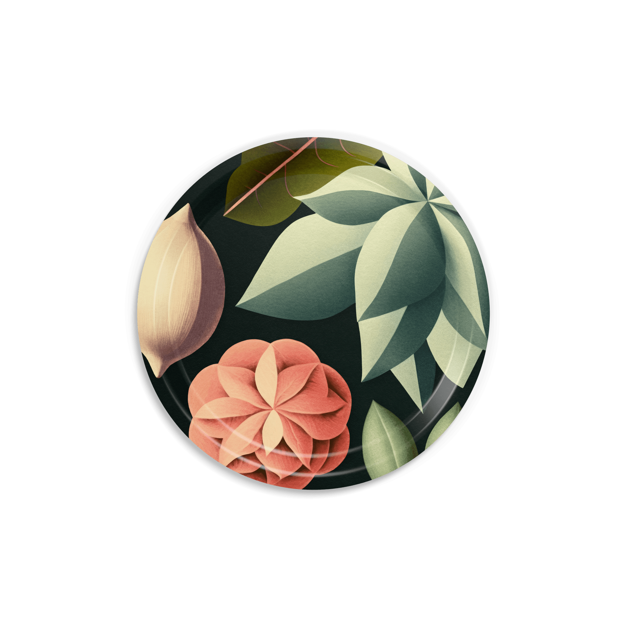 Rundes Design-Tablett Ø 39 cm - Still Life Two - nordische Birke