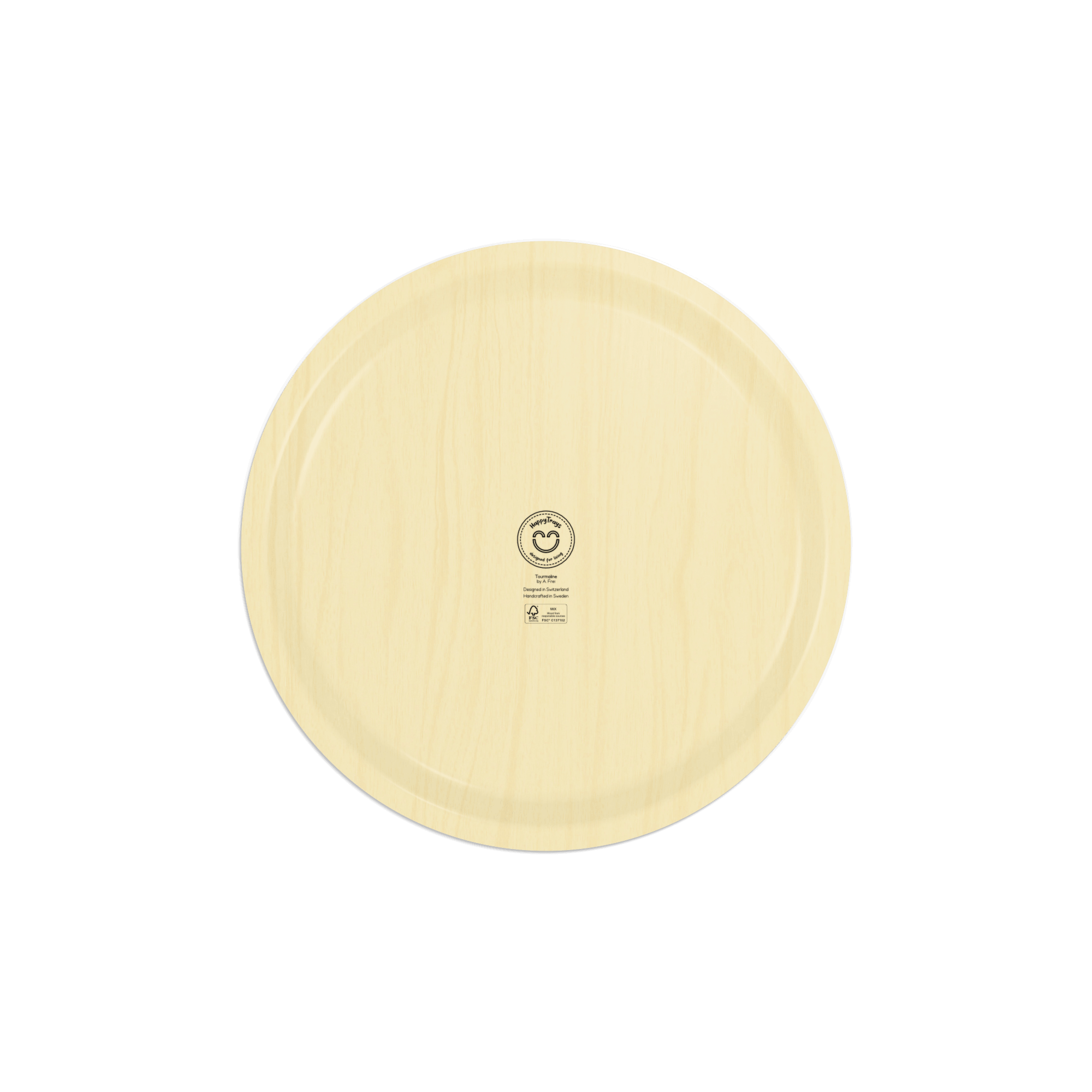 Round Design Tray Ø 39 cm - Tourmaline - Nordic Birch
