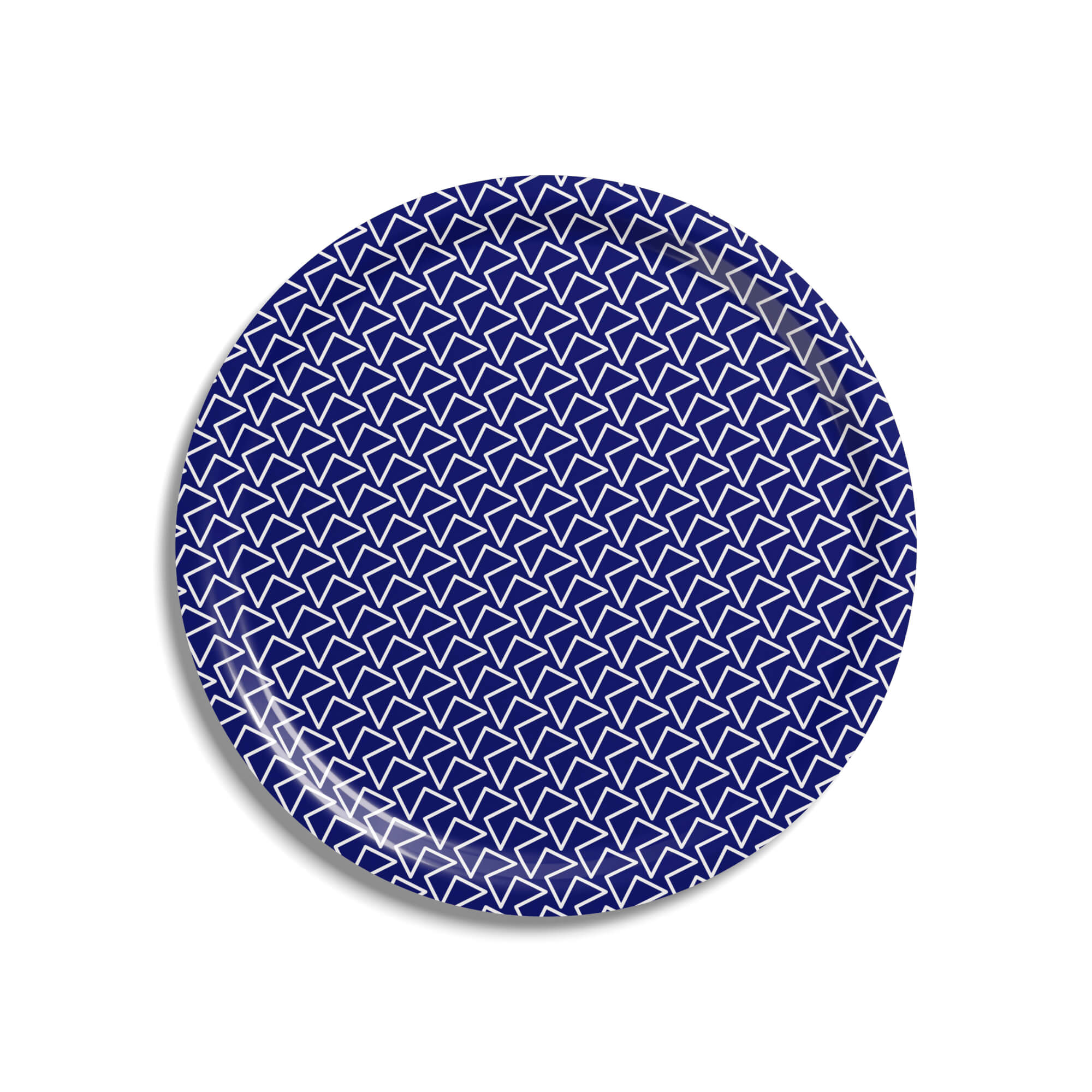 Wooden tray round Ø 46 cm 'Aveiro Blue'