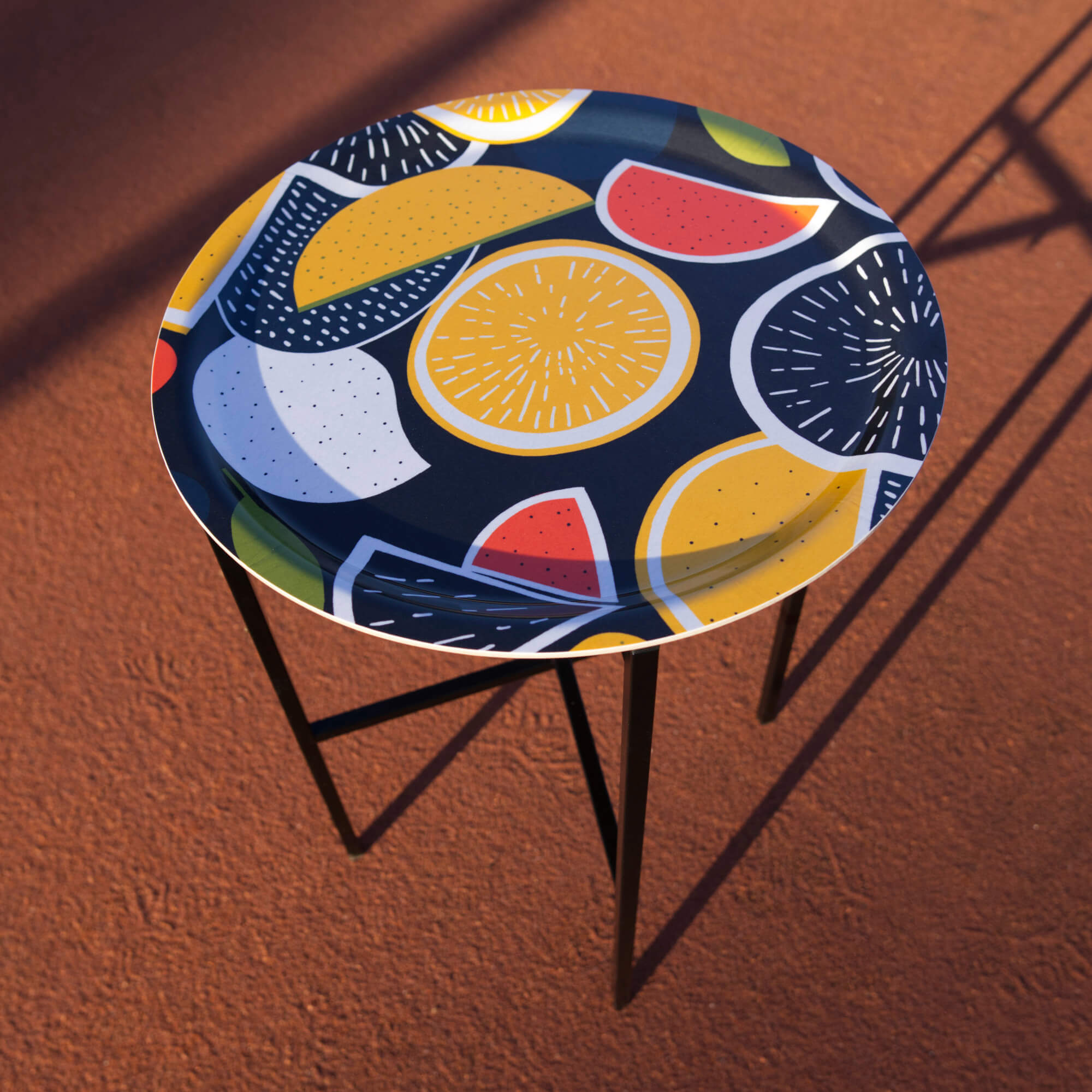 Wooden tray round Ø39cm 'Ally and Friends'