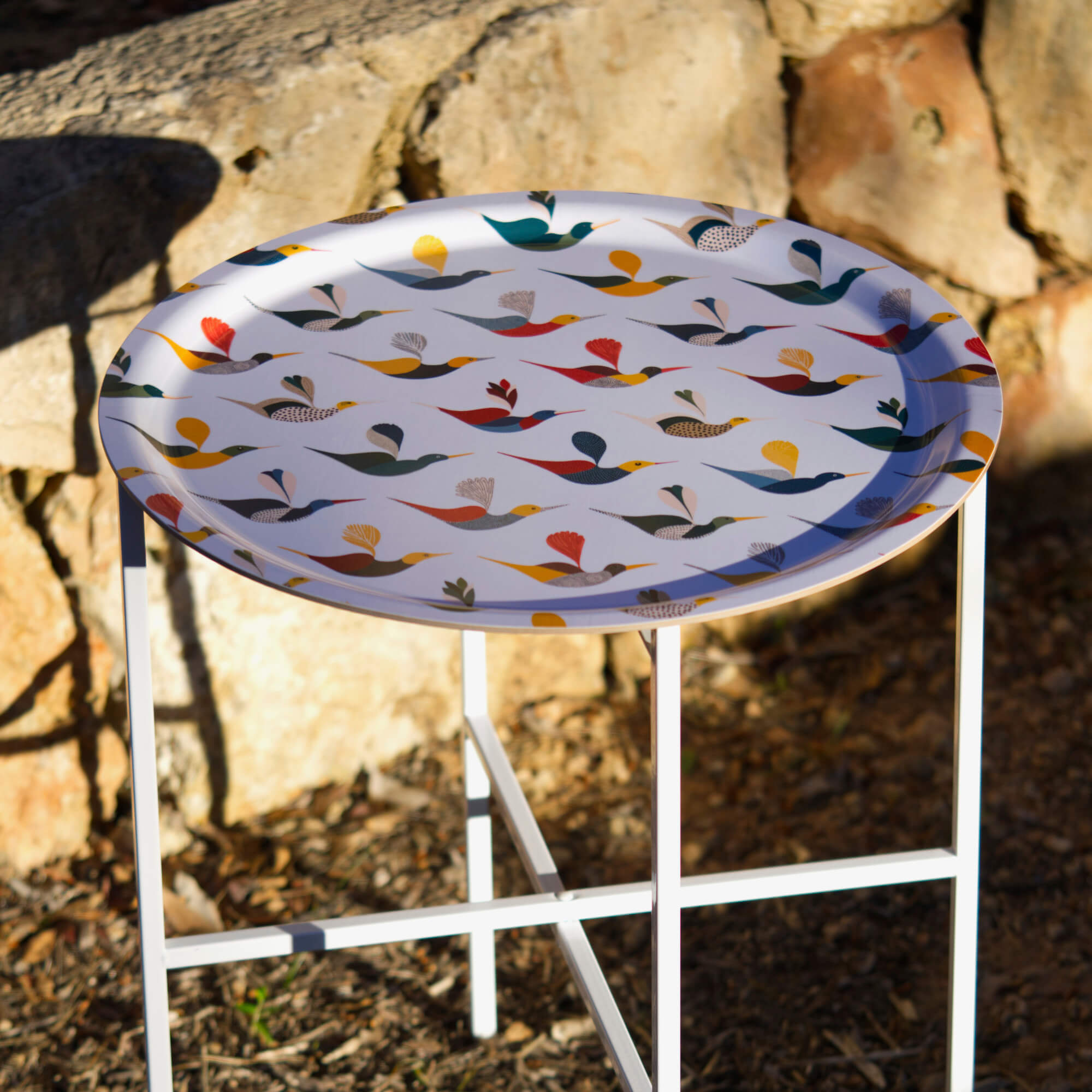 Tablett aus Holz rund Ø 46 cm 'Ally and Friends'