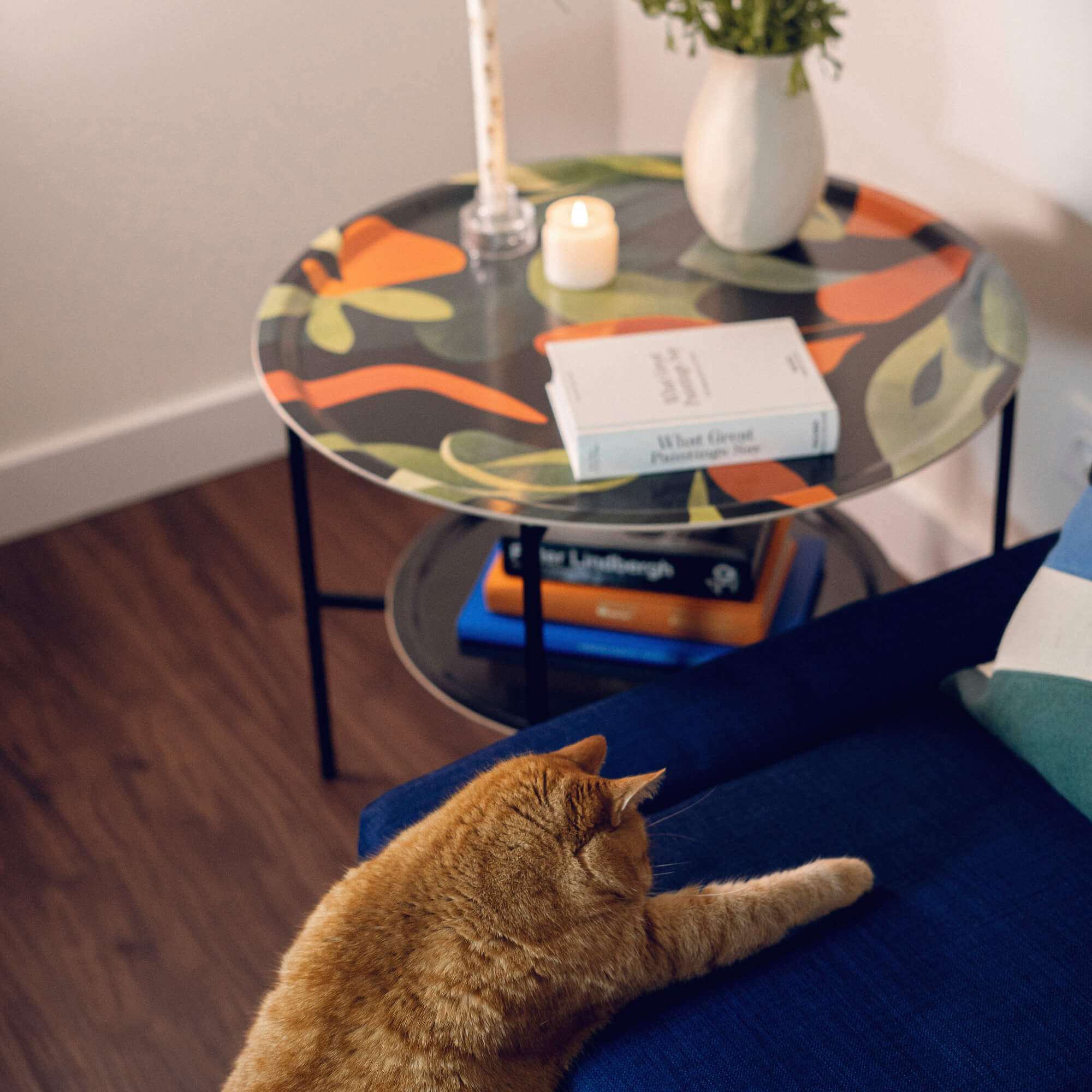 Runder HappyTray Ø 65 cm Deepwood