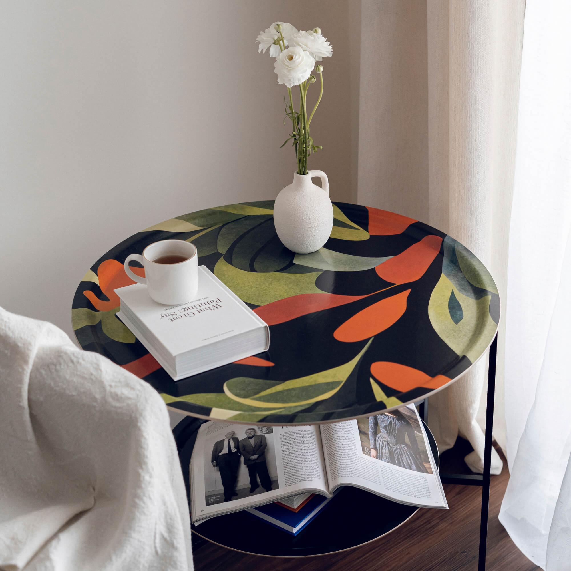 Runder HappyTray Ø 65 cm Deepwood