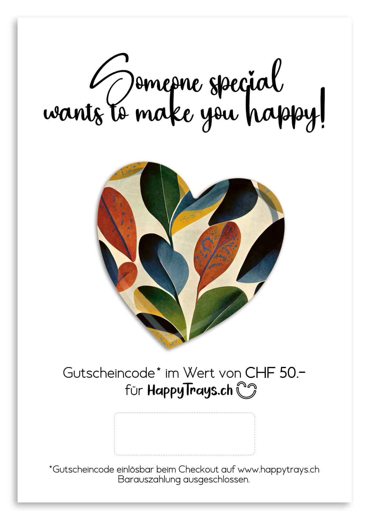 HappyTrays.ch Geschenkgutschein